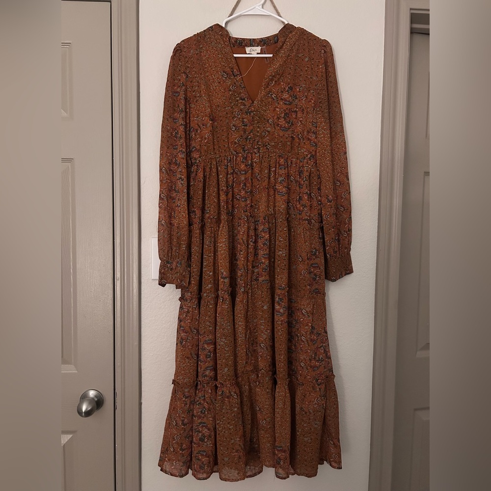 Elan Floral Long Sleeve Dress